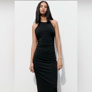 ZARA OPEN BACK HALTER DRESS  SIZE  L
